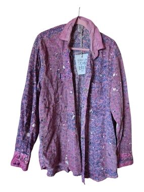 Magnolia Pearl Pink & Purple Painted Button-Up Shirt SOLD OUT